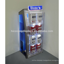 Tobacco Brand Store Retail Fixture Plexiglass Display Case, Led Commercial Display Cigarette For Sale